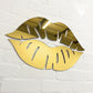 3D Lips Acrylic Wall Golden Mirror Beauty Room Sign GW009 - GloriousGifts.Pk | Pakistan's 1 Office & Home Decoration Brand