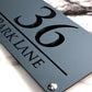 Matte Gray & Black Laser Cut House Number | GN013