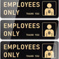 NEW Securun Factory Employees Only Sign for Door Name Plate GD011