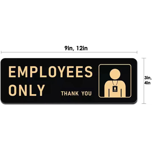 NEW Securun Factory Employees Only Sign for Door Name Plate GD011