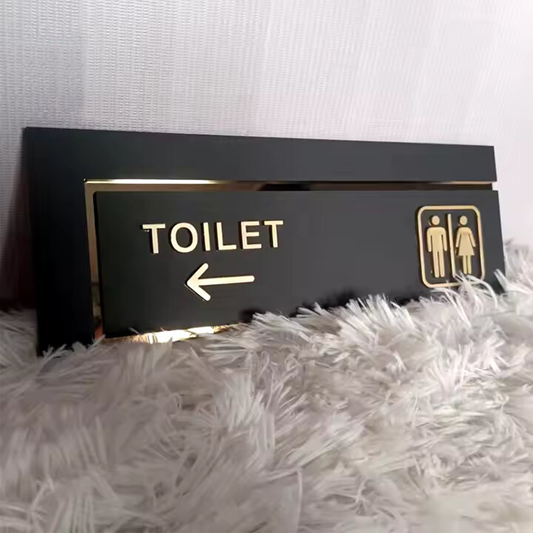 3D Kexian Customized Toilet Door Sticker Bathroom Signage Door Plates Toilet Signs Men Women Restroom Sign GD012