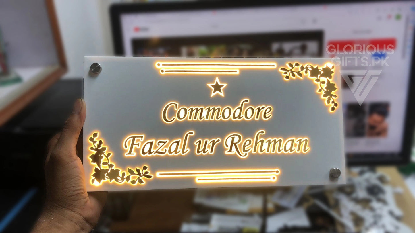 3D LED Address Sign Light Up Plate | GN021