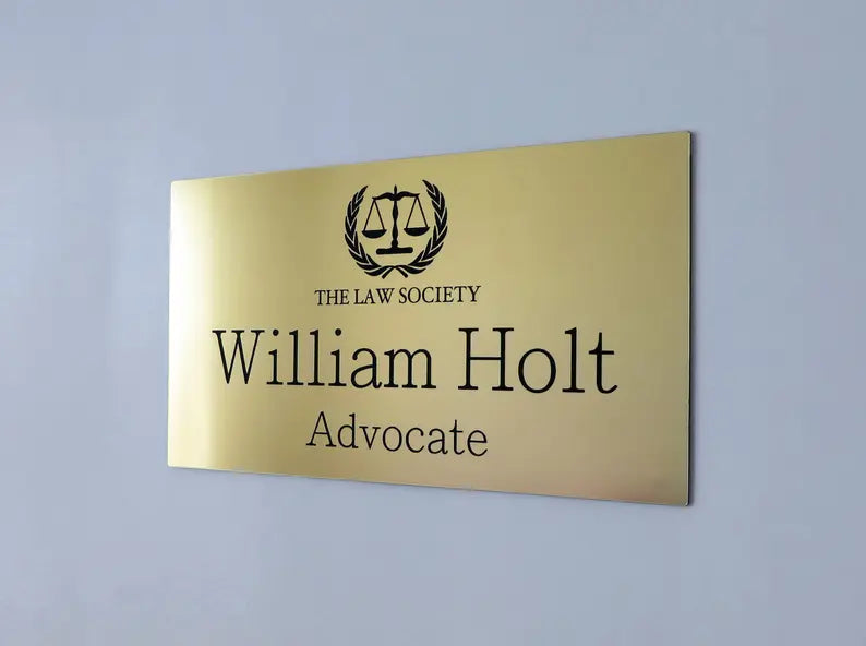 Custom Printed/Engraved Office Sign, Personalized Door plat GD014