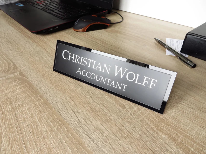 Executive Personalized Table Name Plate, Office Sign. GT013