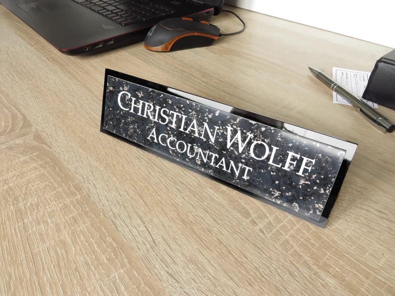 Executive Personalized Table Name Plate Office Sign GT013