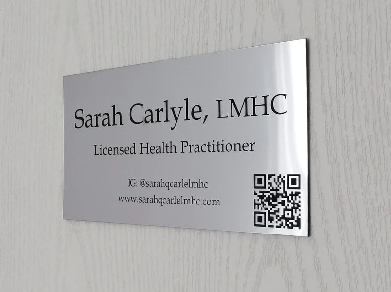 Custom Printed/Engraved Office Sign, Personalized Door plat GD014