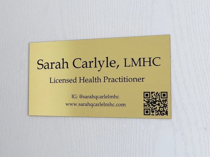 Custom Printed/Engraved Office Sign, Personalized Door plat GD014