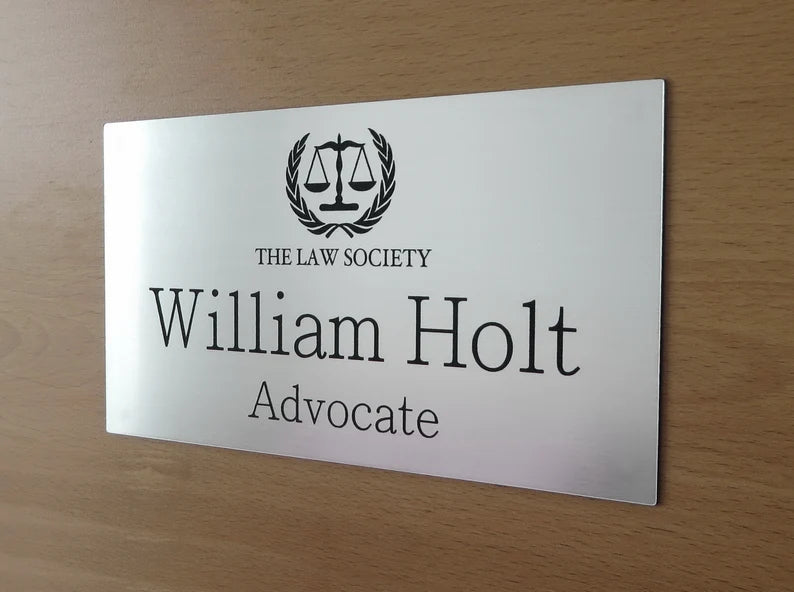 Custom Printed/Engraved Office Sign, Personalized Door plat GD014