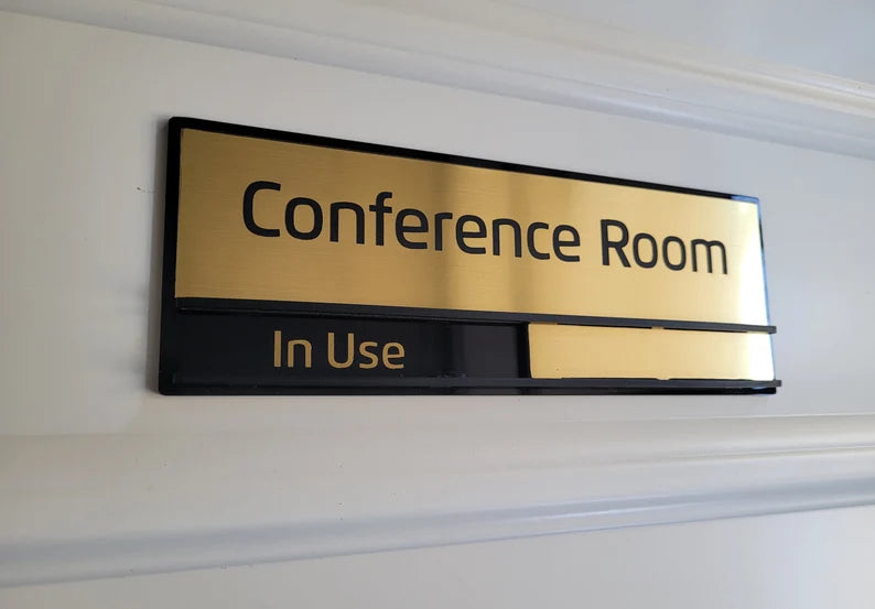 Can Be Moved Custom Busy - Available Conference Room Door Sign, Variable Sign, Office Sign GD013