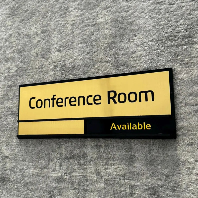 Can Be Moved Custom Busy - Available Conference Room Door Sign, Variable Sign, Office Sign GD013