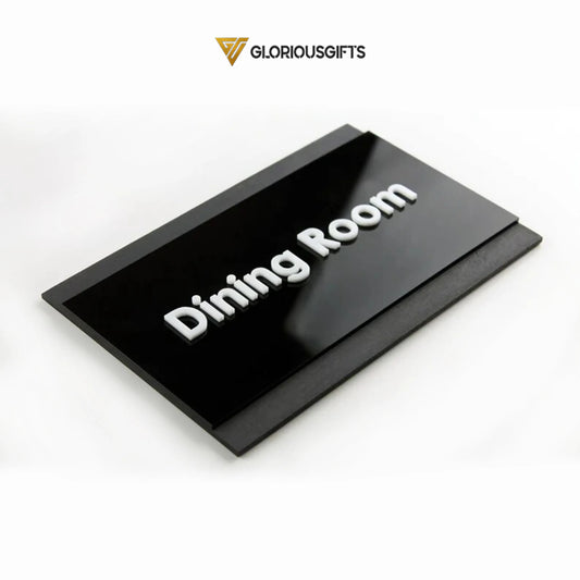 3D Double Base Door Name Plate GD005