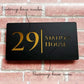 Personalized 3D Floating House Name Plates - Matte Black Acrylic GN007