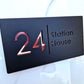 Personalized 3D Floating House Name Plates - Matte Black Acrylic GN007