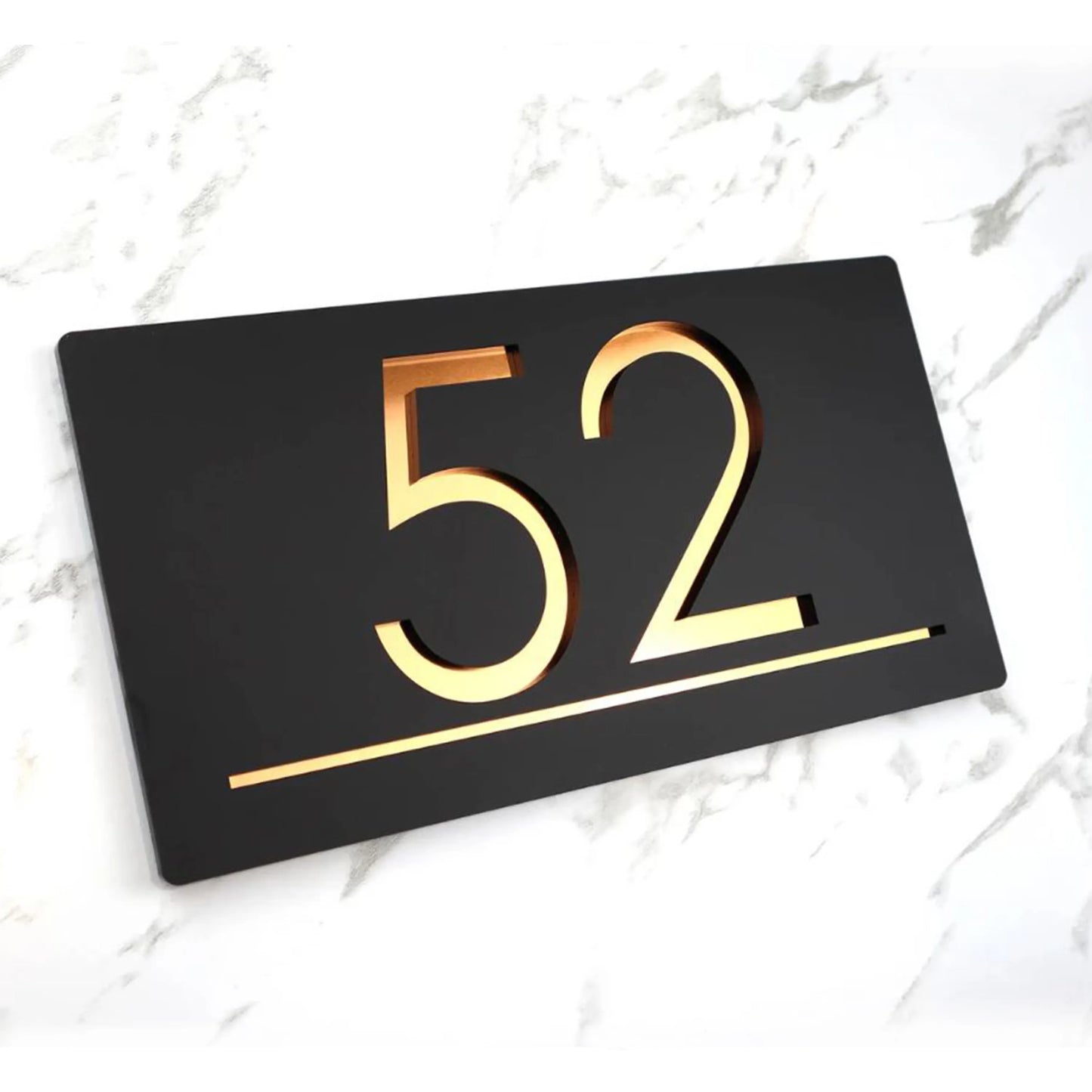 Golden Mirror House Name Plaque | GN010