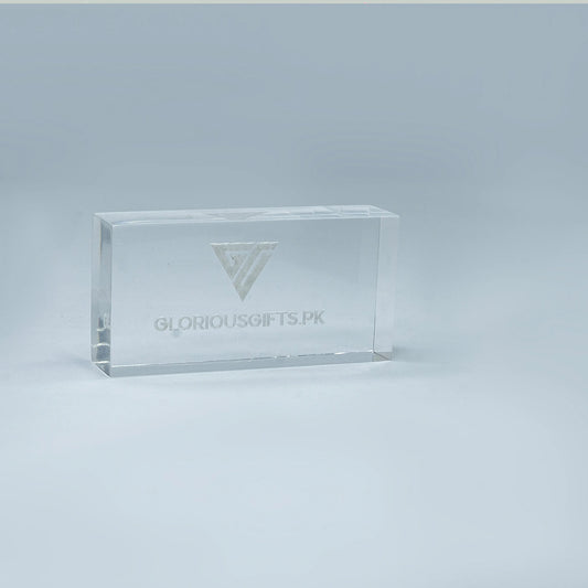 Personalized Transparent Paper Weight, Custom Engraved GX008