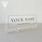 Custom Acrylic Desk Nameplate, Transparent Acrylic, Office Desk Decoration GT011