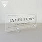 Custom Acrylic Desk Nameplate, Transparent Acrylic, Office Desk Decoration GT011