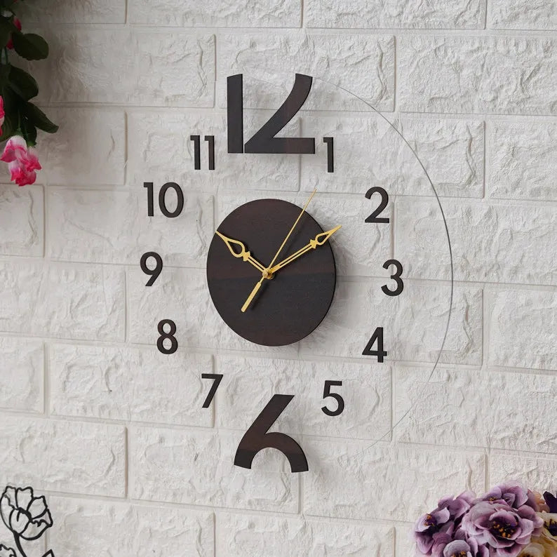 Printed Numbring Acrylic Wall Clock GC009