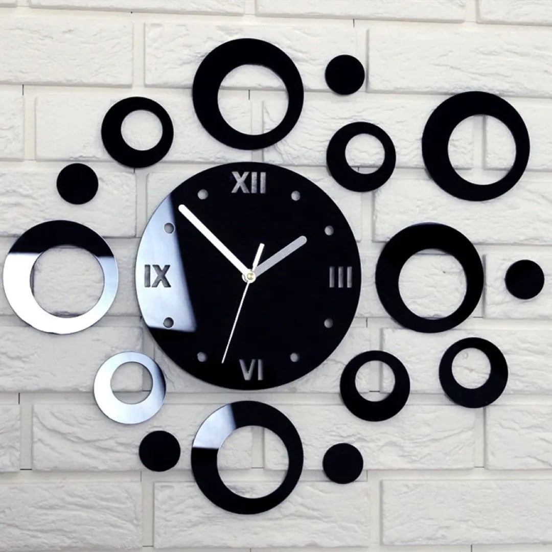 Clock Modern Wall Clock Mirror Clock Gift Kids Room GC010