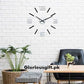 Clock, large wall clock, black and mirror, silvers decoration GC020