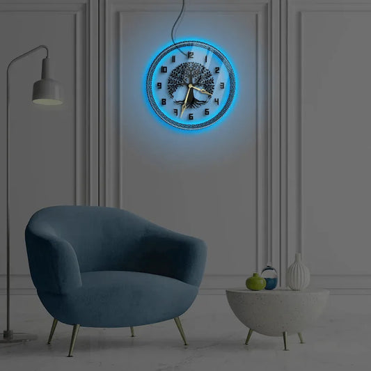 Tree Clock, Blue Clock, Neon Clock, GC003