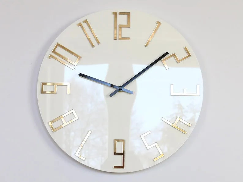 Numbering Clock, Golden Mirror, Clock, Gift Clock GC005