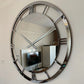 Modern Large Mirrored Clock, Silver Colored Numerals on a Smoked Colored Mirror GC011