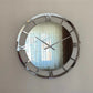 Modern Large Mirrored Clock, Silver Colored Numerals on a Smoked Colored Mirror GC011