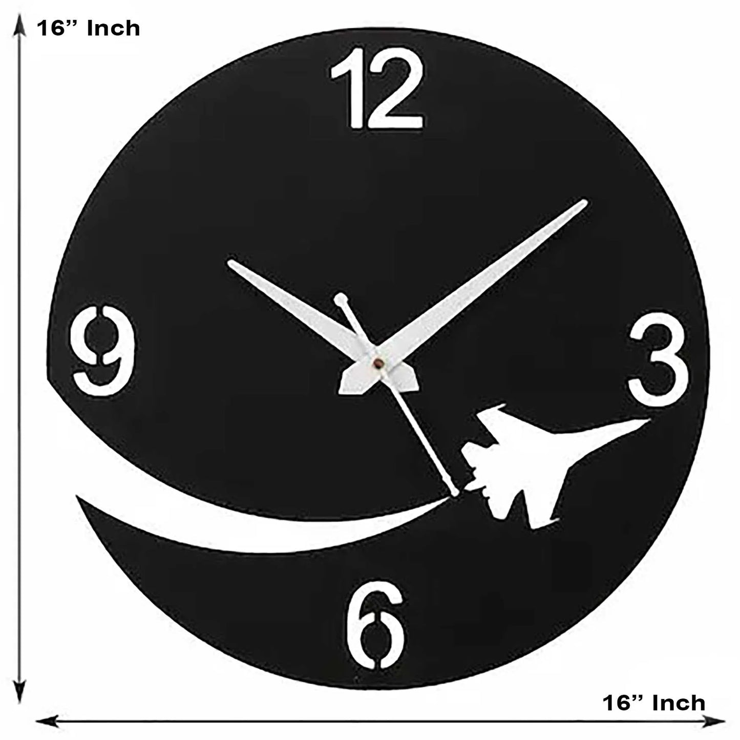 Airplane Round Wooden Clock  for Living Room GC004