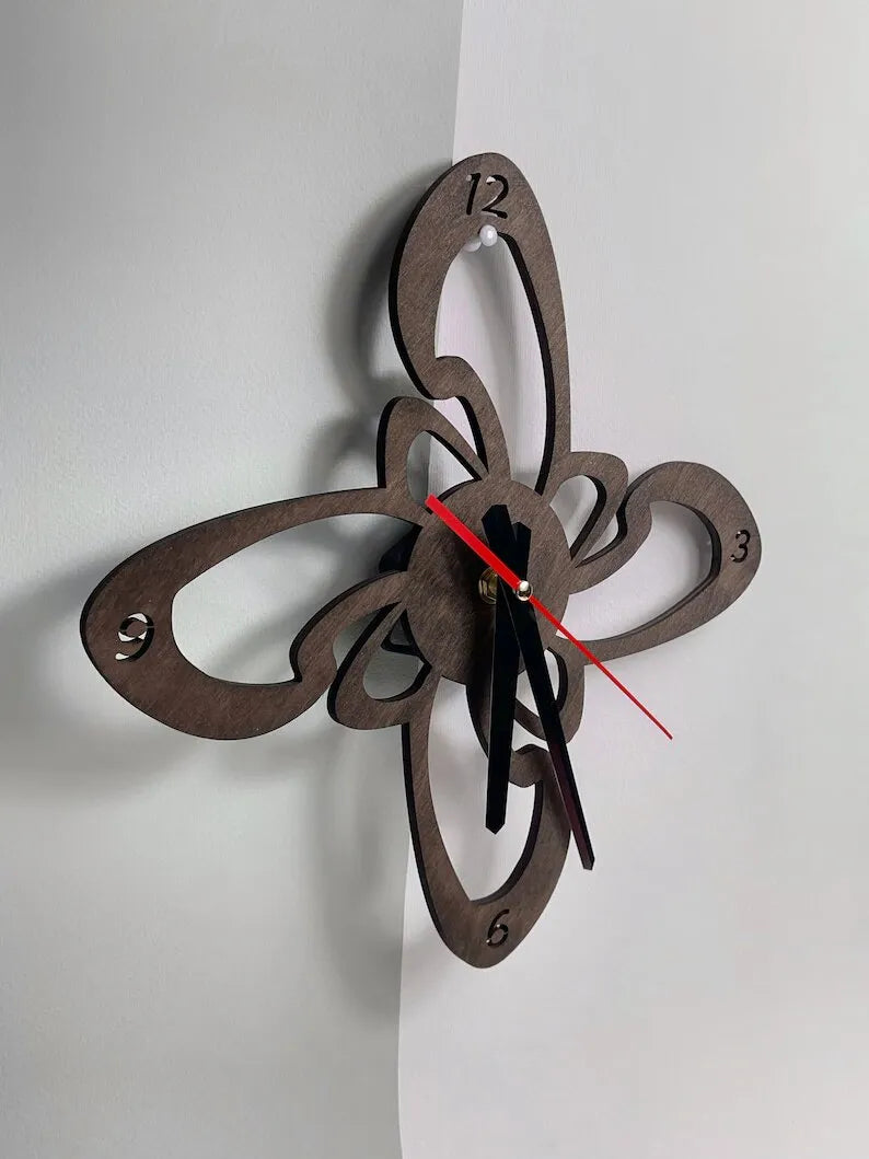 Handmade wooden clock, Modern clock, Wooden Unique Clock GC016