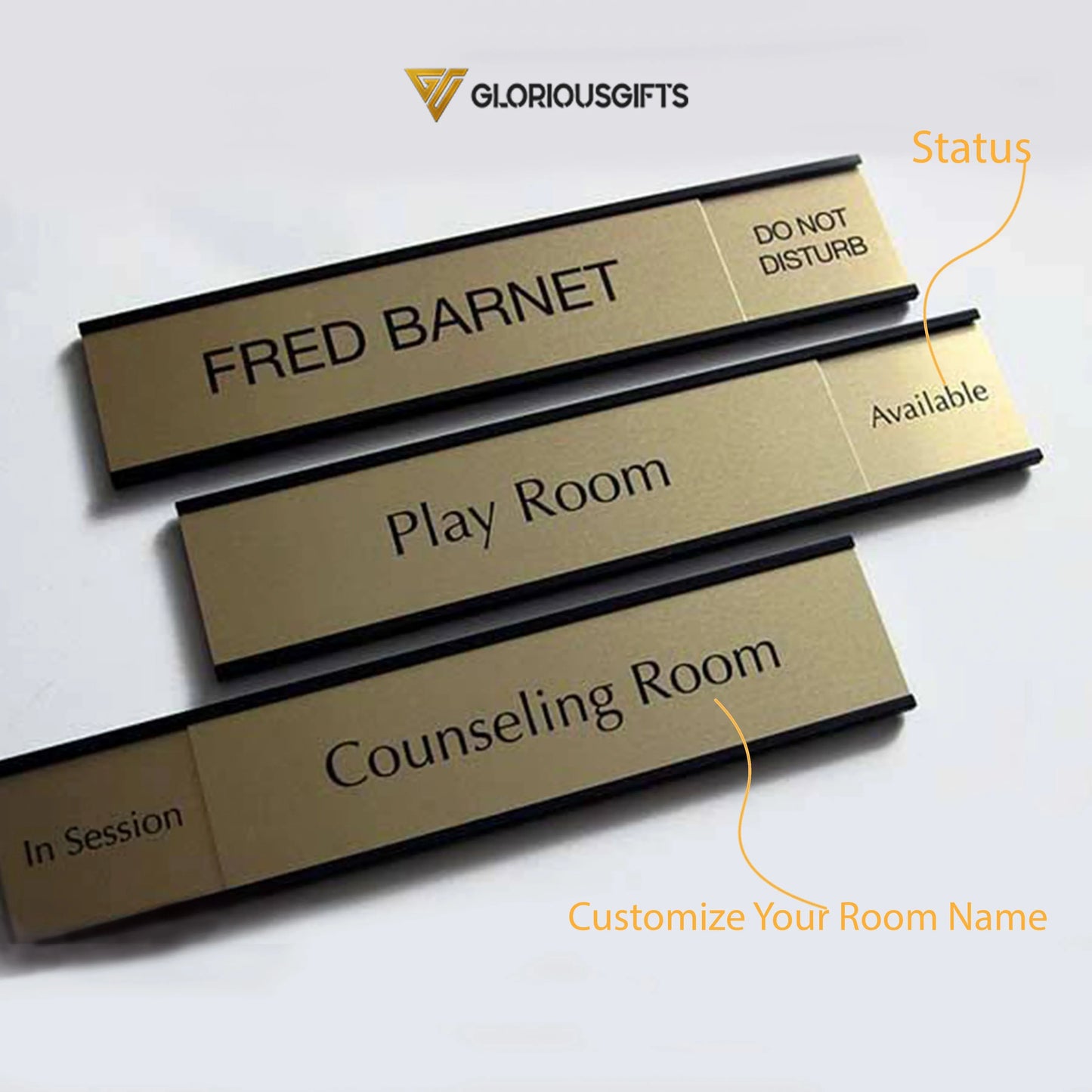 Interchangeable Acrylic Office Name Plate | GD001