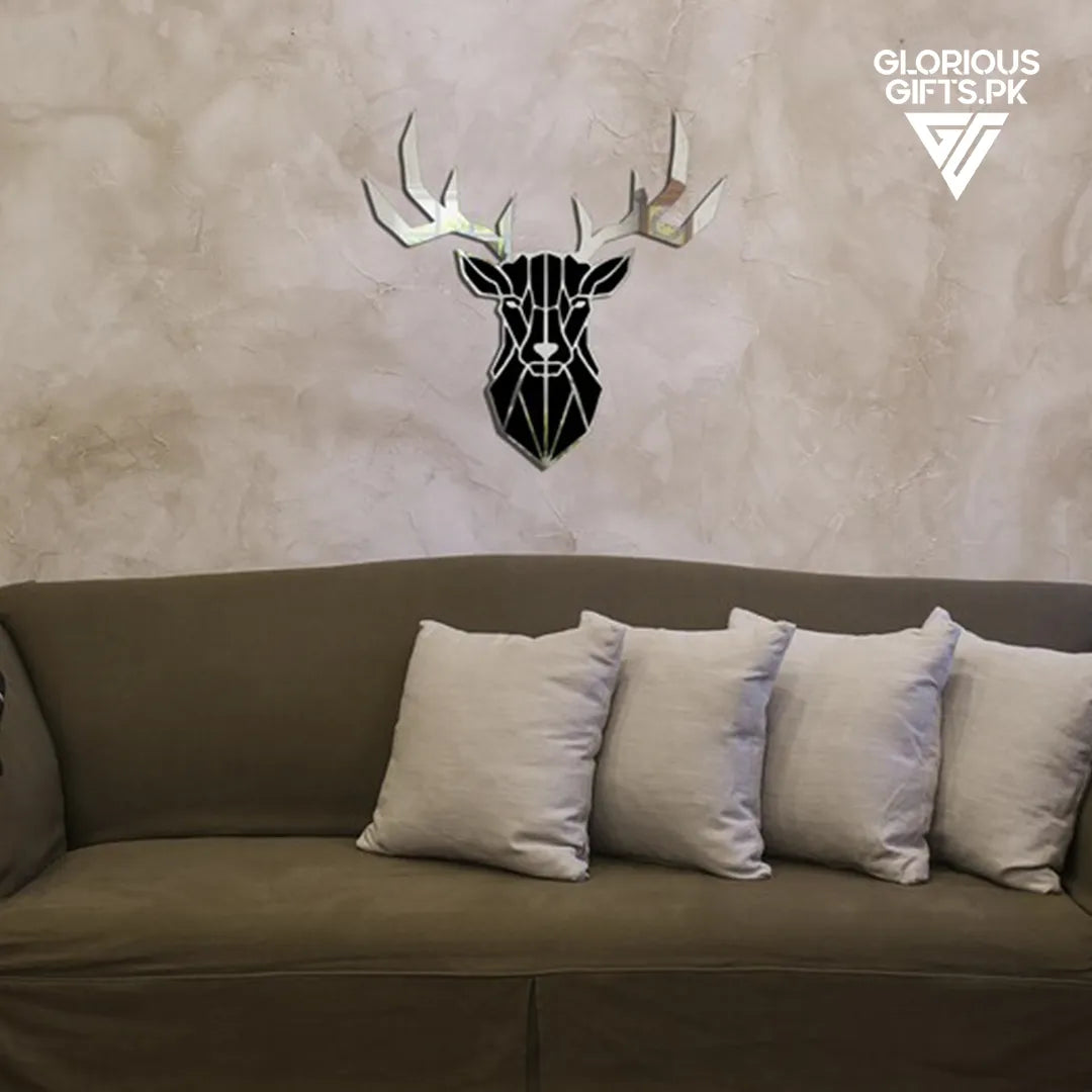 Deer Head Acrylic Mirror Wall Art,  Animal Mirror Wall Hangings GW010