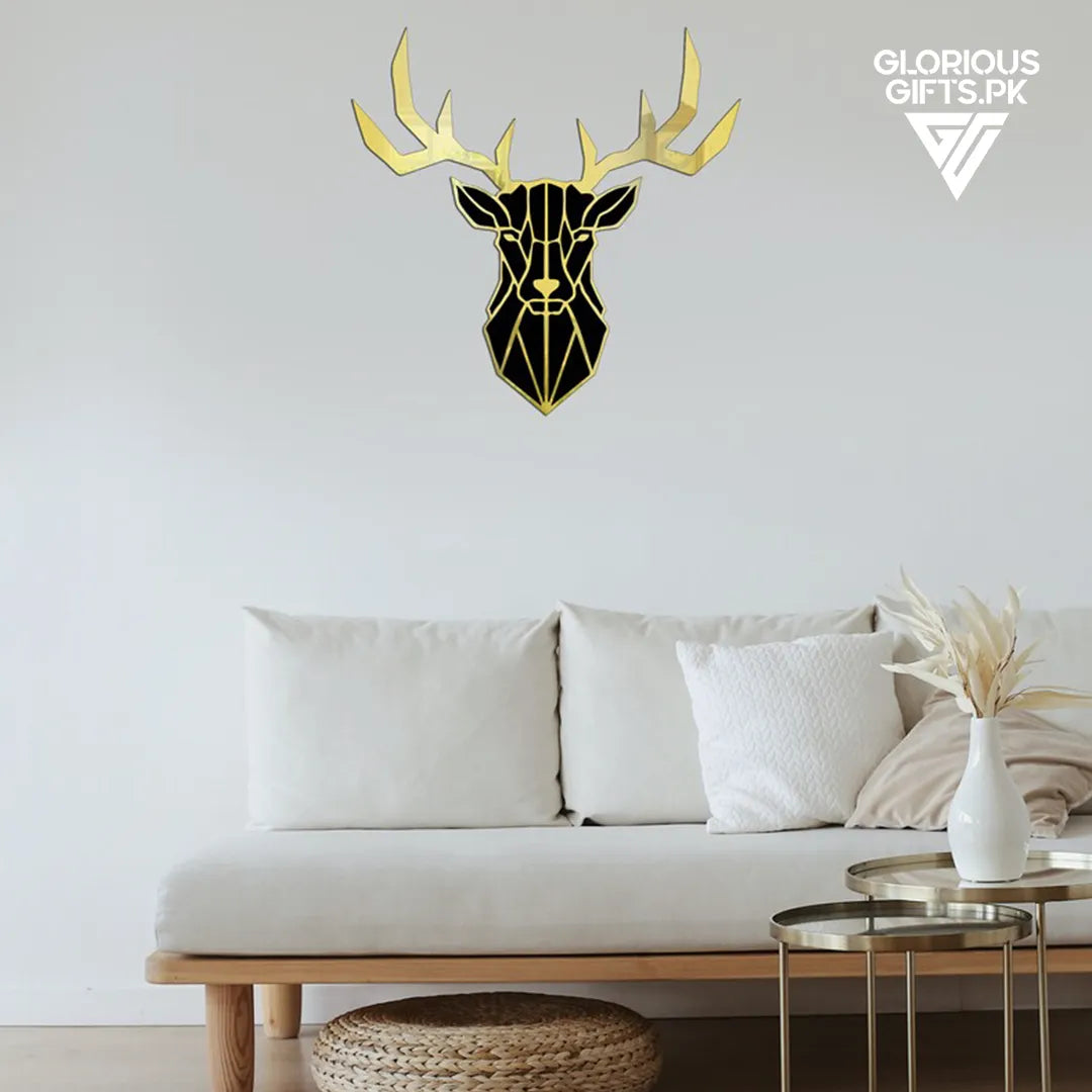 Deer Head Acrylic Mirror Wall Art,  Animal Mirror Wall Hangings GW010