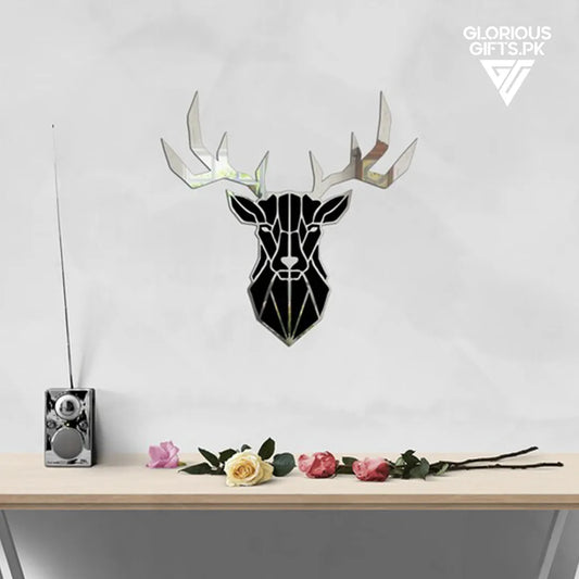 Deer Head Acrylic Mirror Wall Art,  Animal Mirror Wall Hangings GW010