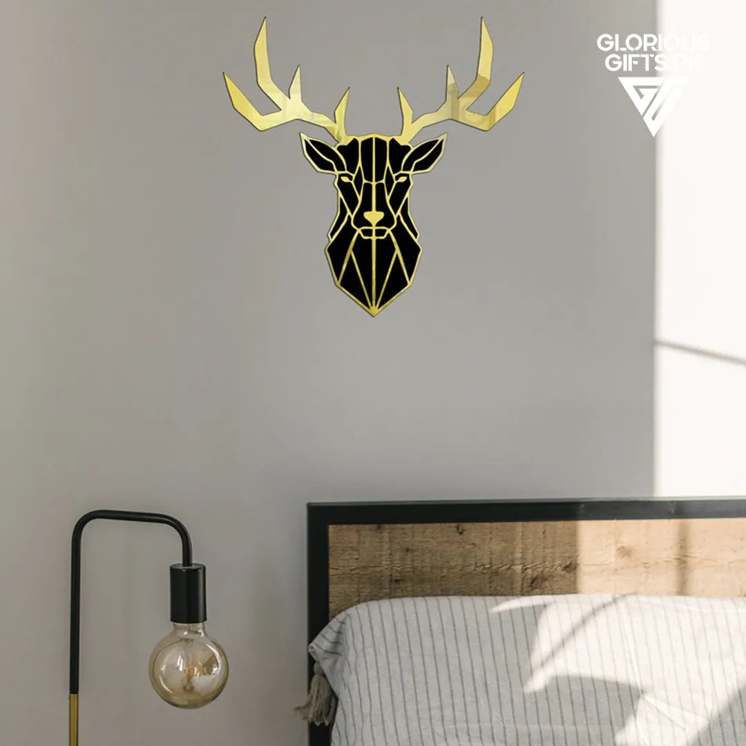 Deer Head Acrylic Mirror Wall Art,  Animal Mirror Wall Hangings GW010