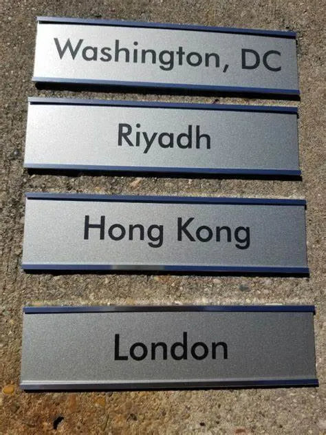 Office Door Name Plate for Acrylic Sliding GD003