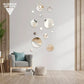 Acrylic Mirrors Wall Decal, Set Of Decorative Self-Adhesive Circle Acrylic Mirrors, GW013