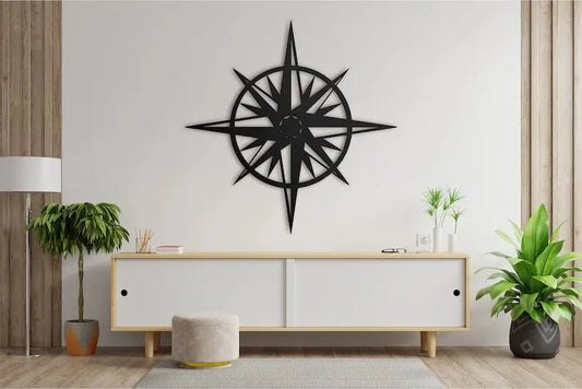 Wooden Compass Wood Wall Art Decor Wooden Nursery GW015