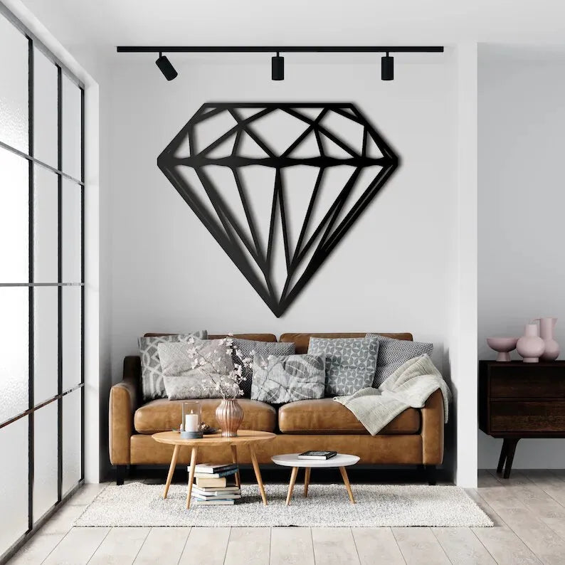 Wooden Geometric Diamond Wall Decor Wood Wall Art GW016